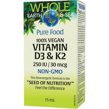 Natural Factors Whole Earth & Sea Vitamin D3 & K2, 15 ml, Natural Factors (35747 NF)