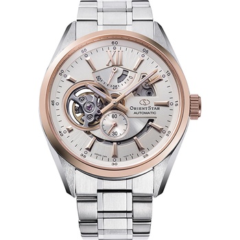 Orient Star RE-AV0123G Мъжки часовник - Автоматичен, Сив Циферблат, Полу-Скелетон, 41мм, Резерв 50ч, 100м Водоуст