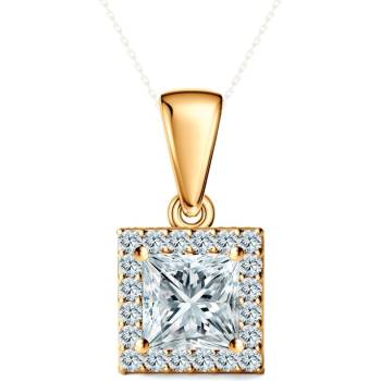 SAVICKI Висулка This is Love: злато, лабораторни диаманти с шлифовка " принцеса