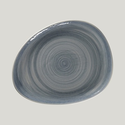 RAK Porcelain Spot talíř mělký 28 x 22,5 cm šedomodrý SJDFLFP28-12