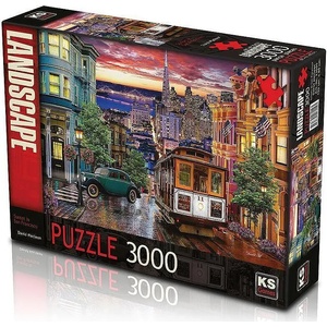 KS Games Авторски Пъзел от 3000 части - Залез в Сан Франциско (120х85)
