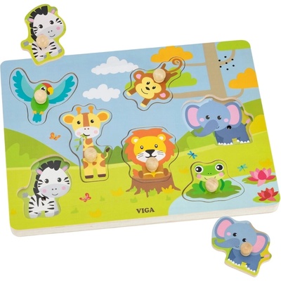 Viga zvukové puzzle zvieratá z džungle