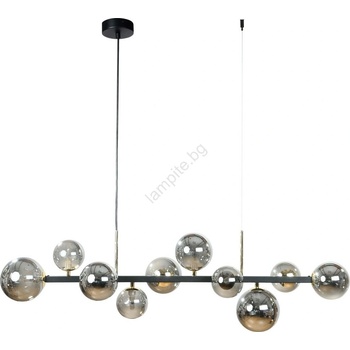 Zuma Line 1214 - Люстра на кабел SERENITY 10xG9/8W/230V черен/димно черен (ZL0902)