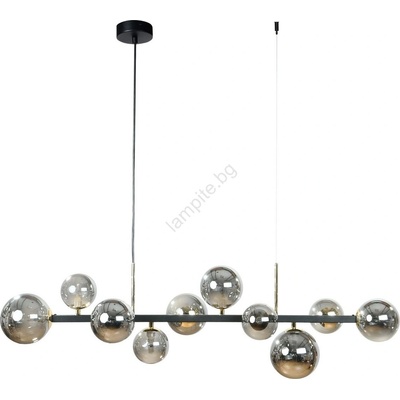 Zuma Line 1214 - Люстра на кабел SERENITY 10xG9/8W/230V черен/димно черен (ZL0902)