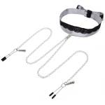 Fifty Shades of Grey Play Nice Satin & Lace Collar & Nipple Clamps
