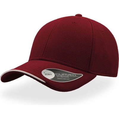 Atlantis Headwear Estoril 6 panelová baseballová COT-33204037099 Burgundová