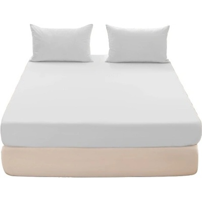 Cotton world Prostěradlo Jersey s gumou Bílé 160x200x25
