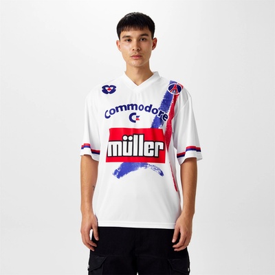 Score Draw Футболна фланелка Score Draw ScoreDraw PSG Retro Home Shirt '91 Adults - White