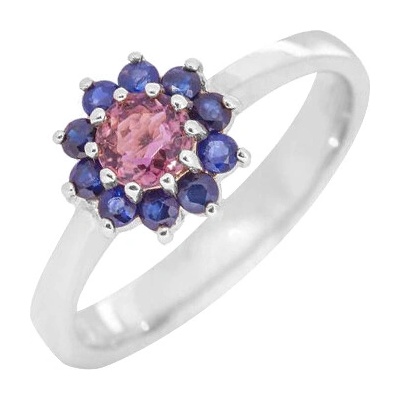 Eppi zlatý prsten s turmalínem a safíry Rohini R31203