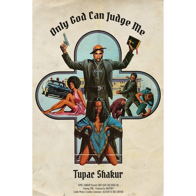 Plagát, Obraz - Ads Libitum - Only God can judge me, 40 × 60 cm