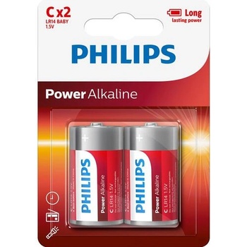 Philips Батерии Philips Power Alkaline батерия LR14 (C), 2-blister (LR14P2B/10)