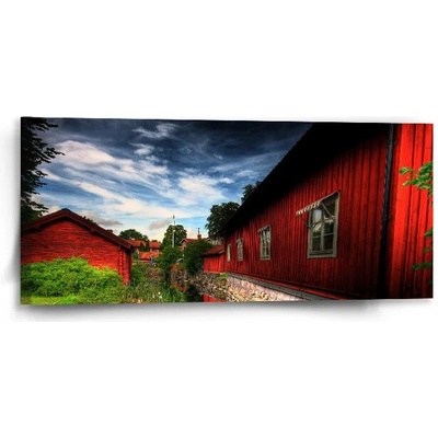 Sablio Obraz Červený dom - 110x50 cm