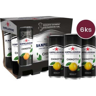 Sanpellegrino Chinotto v plechovce 6 x 330 ml