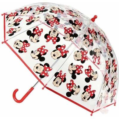 Minnie deštník dětský průhledný růžový