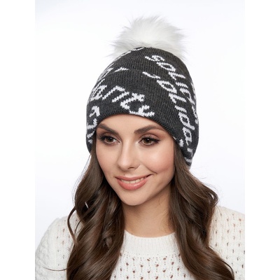 Dámská pletená čepice 9024 antracitová