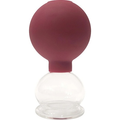 Acus Med Skleněná vakuová bublina s gumovou perlou 3,5 cm kaštanová