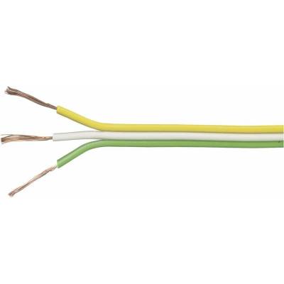 Tru Components 1567054 lanko 3 x 0.14 mm² žltá biela zelená 25 m