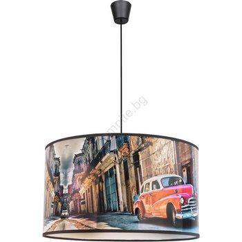 Duolla - Пендел CUBA ЧЕРВЕН 1xE27/15W/230V Ø 35 см (DU8726)