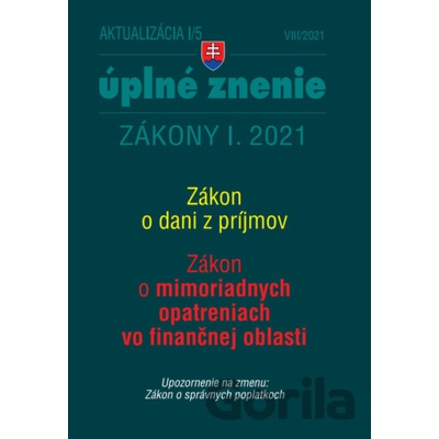 Aktualizácia I/5 - Daňové a účtovné zákony - Poradca s.r.o.