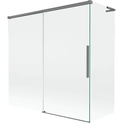 Mexen Rox L параван за вана, двукрилен, раздвижен 160 + 75 x 150 cm, прозрачен, gun metal - 8C9L-160-075-95-00 (8C9L-160-075-95-00)