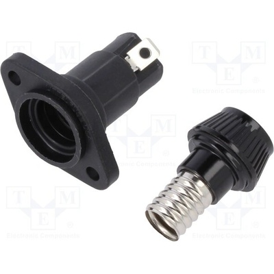 LITTELFUSE 05710007L Zásuvka; 10x38mm; 30A; 600VAC; 571; na panel; černá; UL94V-0