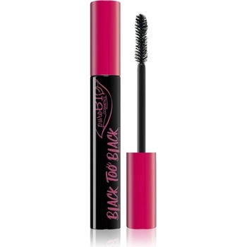 puroBIO Cosmetics too Black objemová a ošetrujúca riasenka Black 9,9 ml