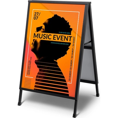 Jansen Display Ocelové áčko Slide in, plakátový formát A1, 603 x 970 mm – Zboží Mobilmania