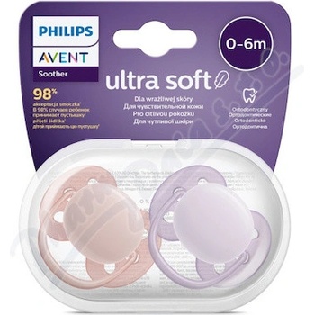 Avent Philips šidítko Ultrasoft Premium 2 ks ružová