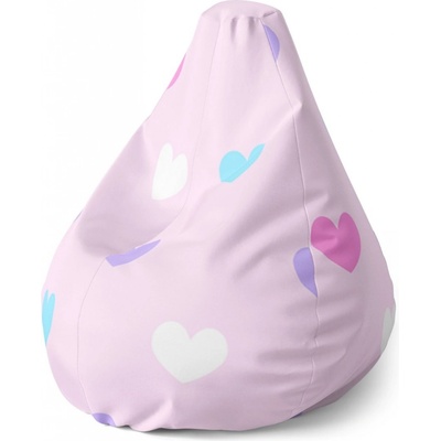 Sablio sedací vak Pear srdce vedle srdce 140 x 100 x 25 cm