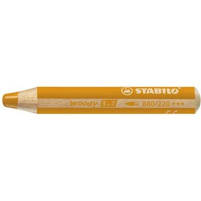Stabilo Pastelka STABILO woody 3 v 1 barvička vodovka voskovka oranžovo žlutá 446046