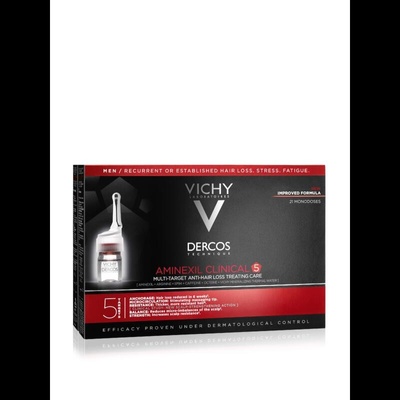 Vichy Dercos Aminexil Clinical 5 cílená péče proti vypadávání vlasů pro muže Multi-Target Anti-Hair Loss Treating Care 21 x 6 ml – Zbozi.Blesk.cz