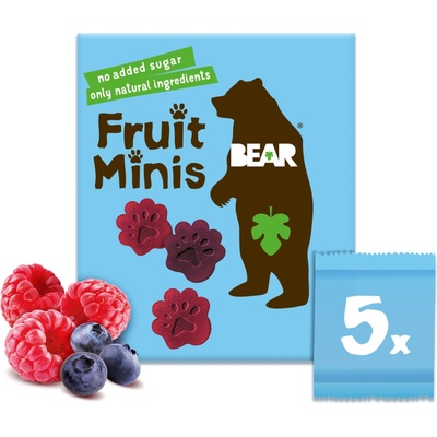 BEAR Minis malina a čučoriedka 5 x 20 g
