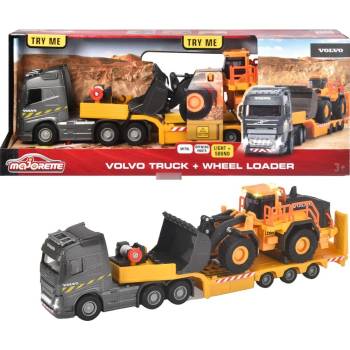 Majorette Majorette Volvo Truck FH-16 Автовоз с багер играчка превозно средство, оранжев/сив, със звук и светлина (213726000)