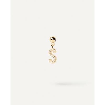 PDPaola Pozlacený přívěsek "S" Charms CH01 068 U