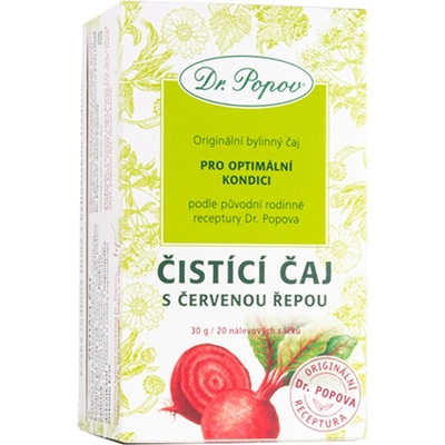 Dr.Popov Čaj čistící s červenou řepou 20 x 1,5 g
