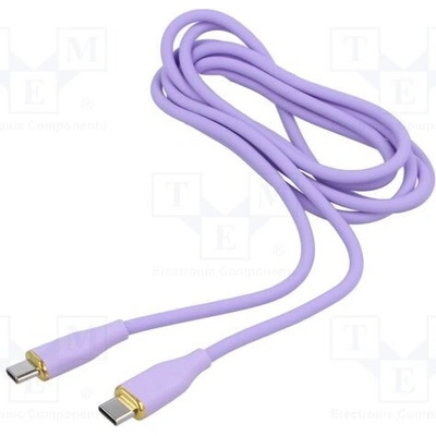 Gembird CC-USB2S-CMCM-1.5M-P USB 2.0, USB C vidlice,z obou stran, 1,5m, fialový