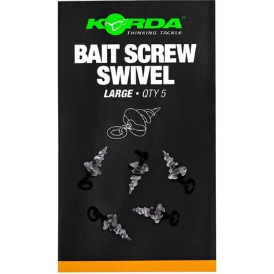 Korda Micro Ring Swivel Bait Screw Large Vrtáček 5 ks