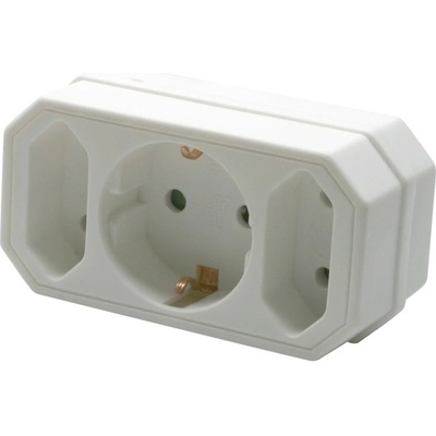 Well Разпределителна кутия 1 Schuko + 2 Euro ELAD-2EU1SH-WL (ELAD-2EU1SH-WL)