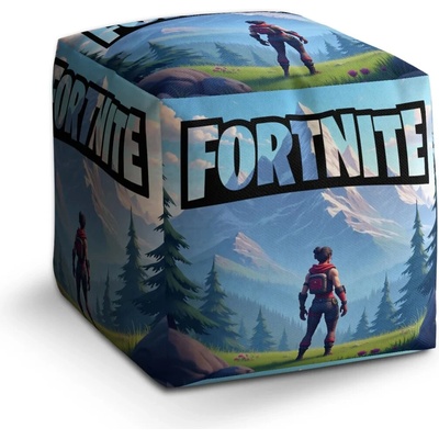 Sablio Taburet Kocka FORTNITE Horská krajina: 40x40x40 cm