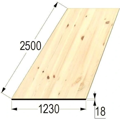 Spárovka BO 18x1230 x 2500 průběžná A/B