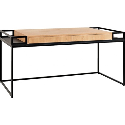 Nordic Design Hugo 160 x 78 cm černý kovový s dubovým dekorem