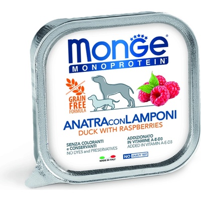 Monge Adult Dog Monoprotein Fruits paté kačacie a maliny 150 g