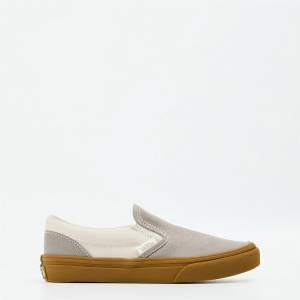 Vans Детски маратонки Vans Unisex Kids' Classic Color Theory Checker Canvas Slip-On Trainers - Gray/Gum