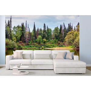 DIMEX ART Самозалепваща се флизелинова фототапета пейзаж с река 375 x 250 см