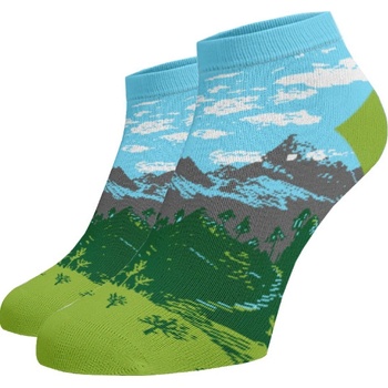 Veselé kotníkové ponožky Hory Bavlna