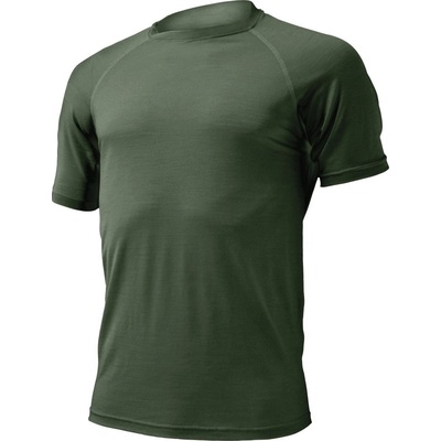 Lasting Pánské vlněné merino triko QUIDO 160g tmavě zelené