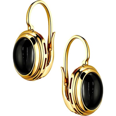 Zlaton Náušnice žluté zlato s almandinem visací 3.88g 2cm O04122401197