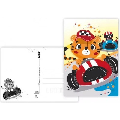 MFP paper s.r.o. Pohlednice - dětské motivy Kocour v autíčku – Sleviste.cz