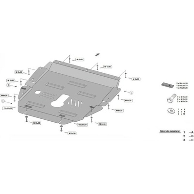 Kryt pod motor a převodovku RENAULT MASTER III Bus (JV) - Plech - – Hledejceny.cz