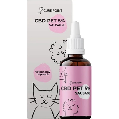 CURE POINT CBD Pet 5% масло с вкус на наденица, 10 мл
